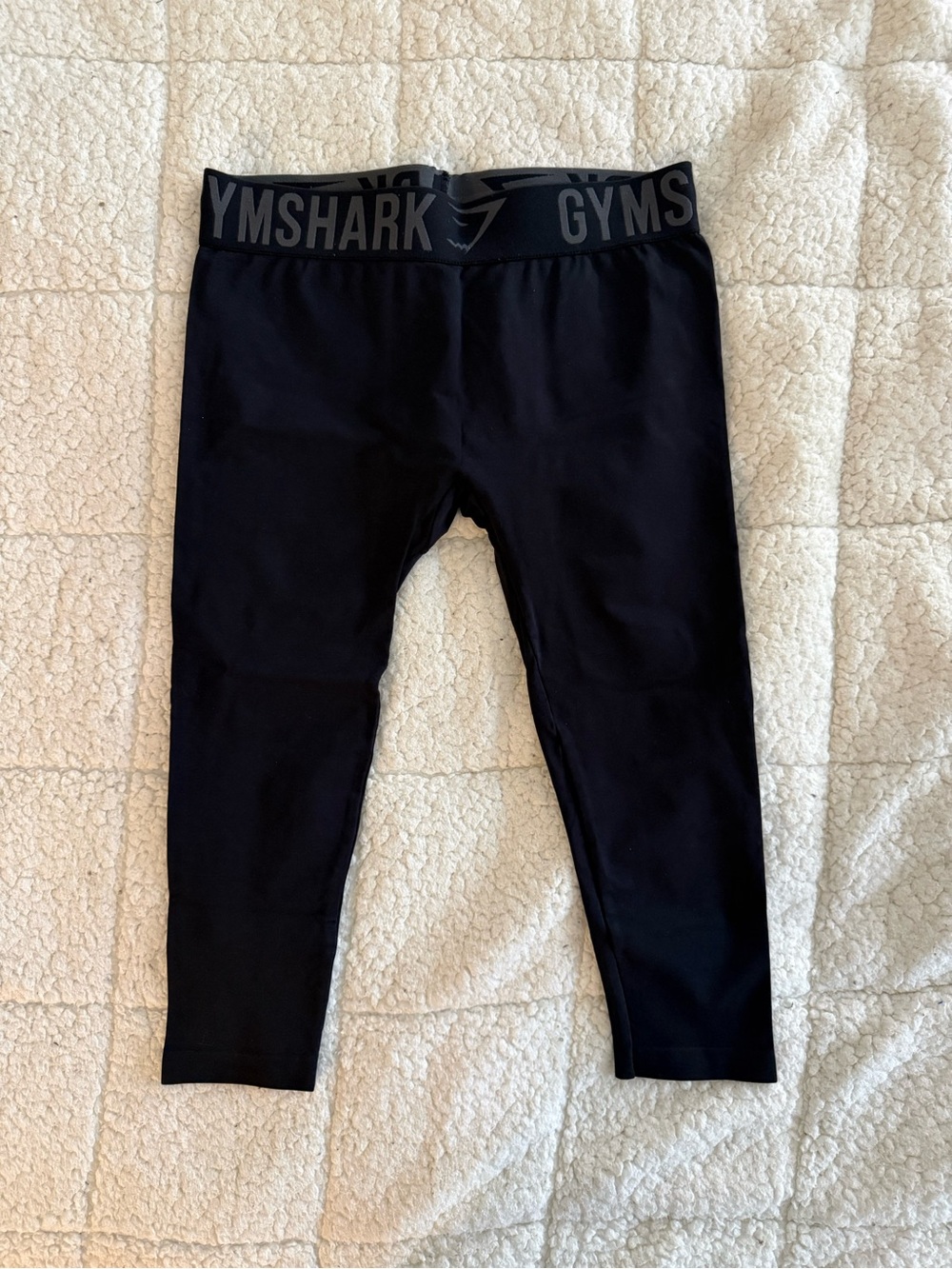 Gymshark Black High-Waist Logo Waistband Leggings 17"